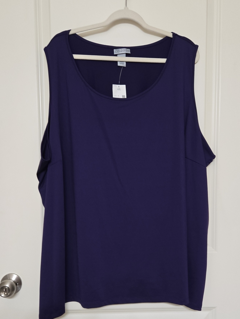 Catherines Sleeveless Scoop Neck Tank Top in Purple